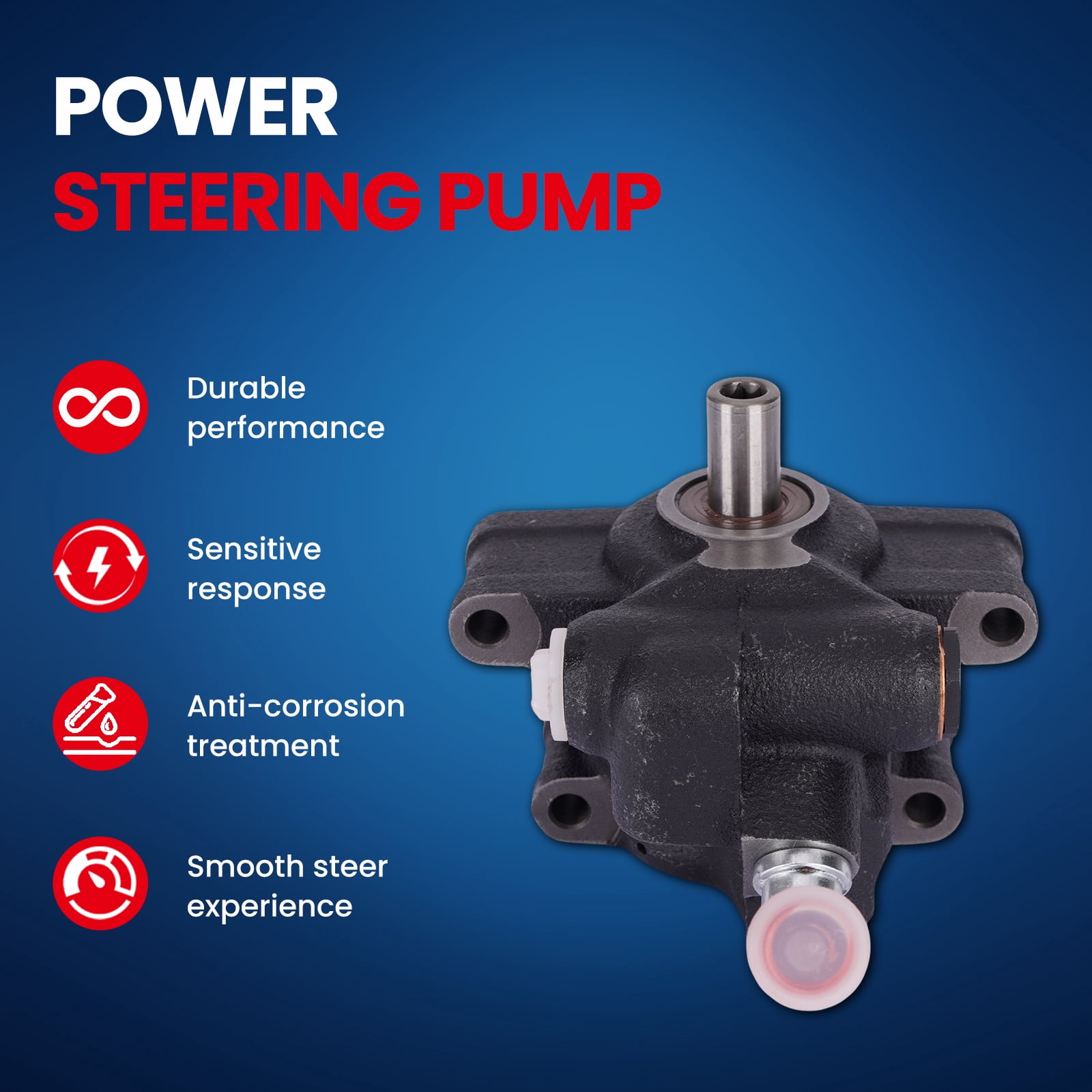 MOCA AUTOPARTS Power Steering Pump Fit for 2001-2012 Ford Ranger L4 2.3L & 2001-2009 Mazda B2300 L4 2.3L