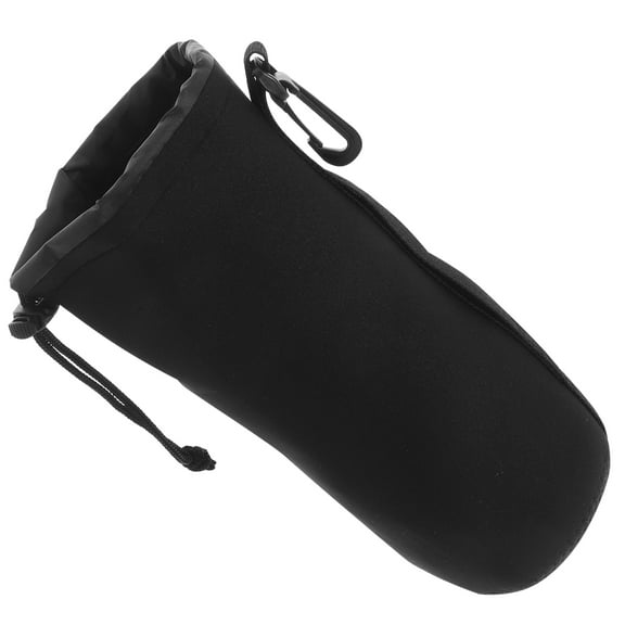 OULII Camera Lens Pouch Dive Cloth Black Shockproof For Travelers Daily Use 1Pcs 9.8x3.9in
