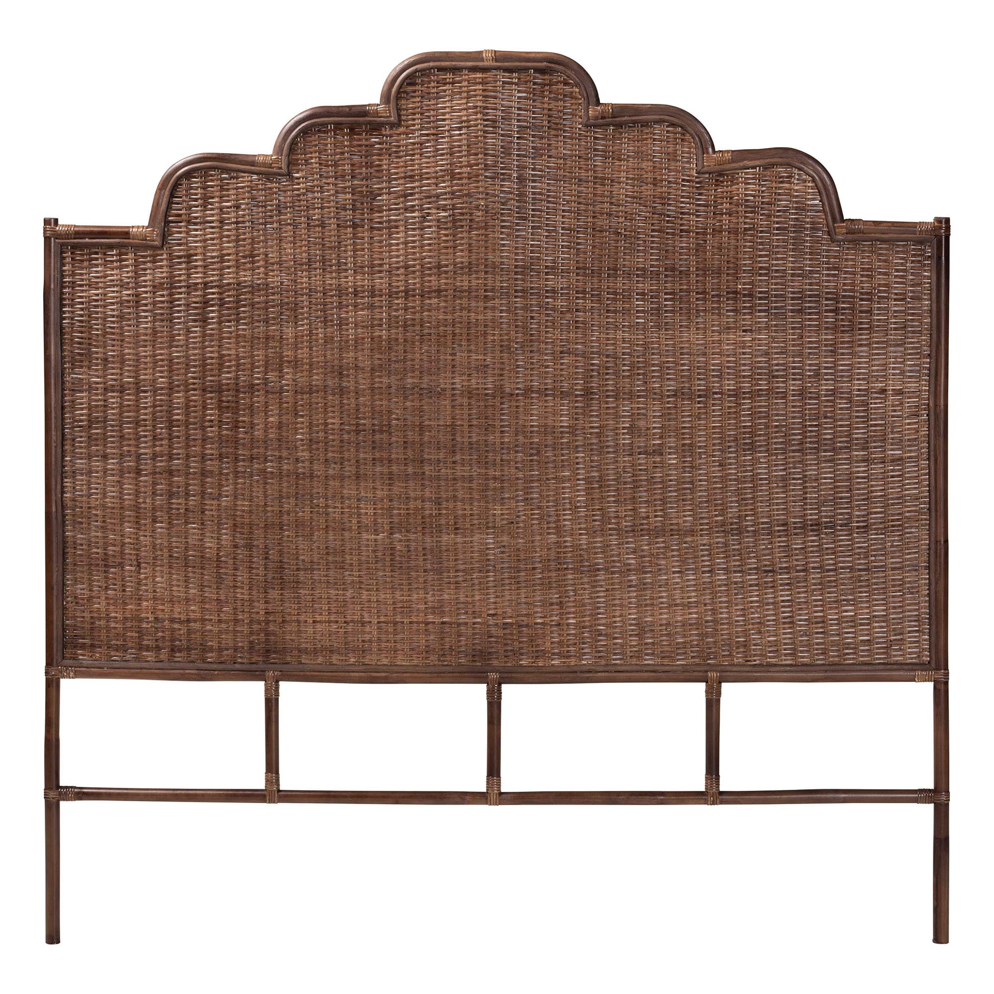 bali & pari Raphaela Boho Standalone Headboard, King, Coffee Bean