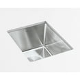thumbnail image 3 of zuhne modena 13 x 15 inch wet bar, small prep, rv and utility kitchen sink undermount single bowl 16 gauge stainless steel w. scratch protector grate and drain strainer, fits 15" cabinet, 3 of 11