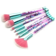 iPobie 7 Pieces Liquid Glitter Makeup Brushes Set,Professional Makeup Brush Set Face Eye Shadow Lip Blush Eyebrow Makeup Brush