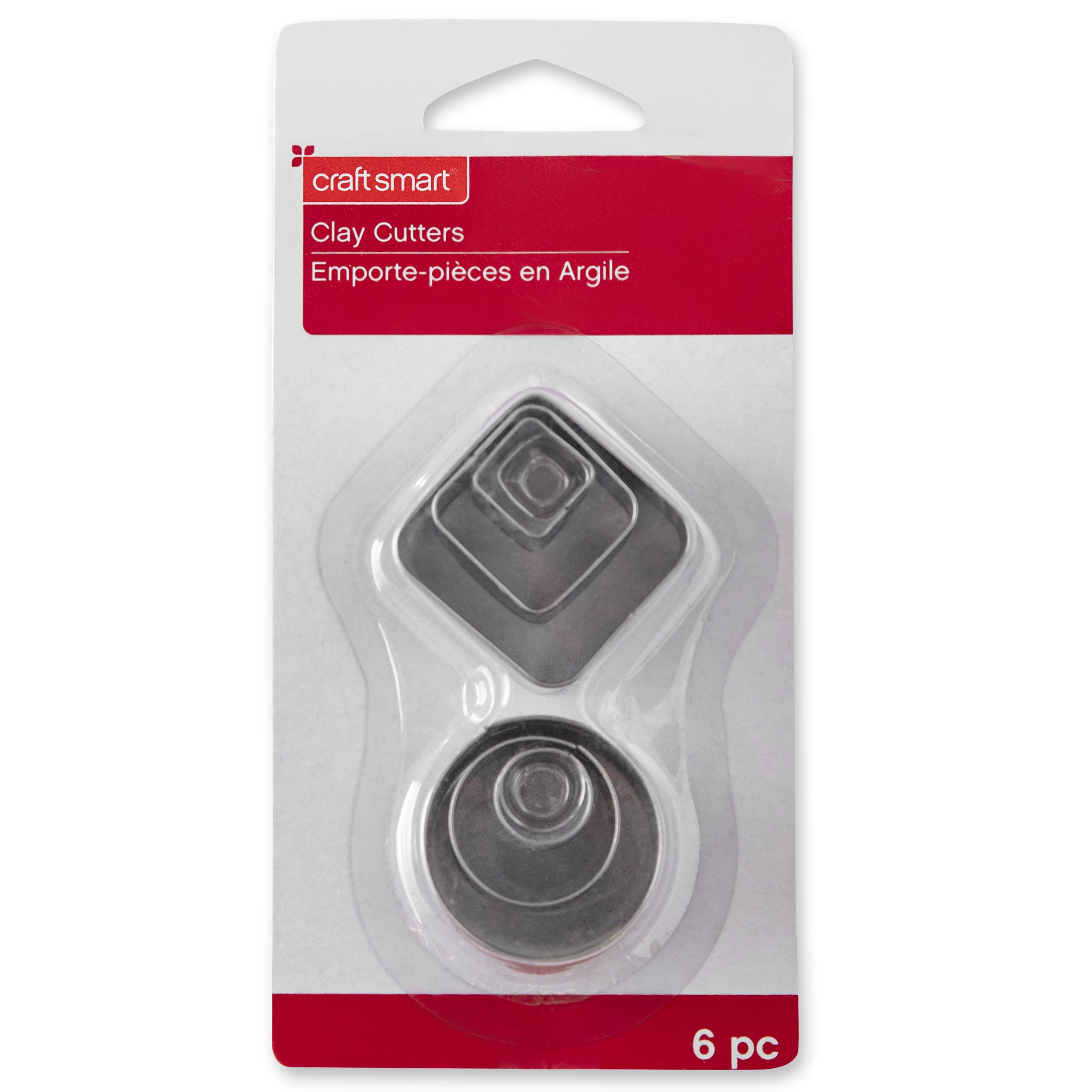 Craft Smart Square & Circle Premium Clay Cutters, 6 Packs: 6 ct. (36 total)