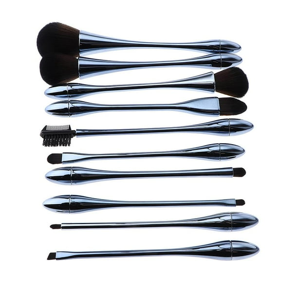 Juego de brochas de je profesional de 10 piezas, base sintética de