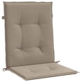 thumbnail image 5 of vidaXL 39.4" x 19.7" Taupe Chair Outdoor Seating Cushions, Waterproof (2 Count), 5 of 8