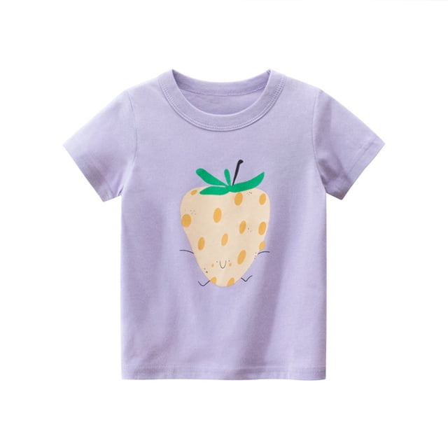 YTDSCS T-Shirts Dessin Animé pour Filles 1-8T, T-Shirts d'Été en Coton pour Tout-Petits, Col Rond, Hauts Décontractés à Manches Courtes pour Bébés Garçons