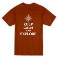 thumbnail image 1 of Keep Calm and Explore Men's Texas Orange T-shirt, 1 of 1