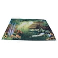 thumbnail image 2 of Tapiz de pared, 200 cm x 150 cm, bosque de cuento de hadas, toalla de playa, alfombra colgante, diseño fácil de usar, 2 of 13