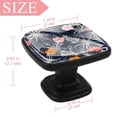 thumbnail image 4 of 4 Pcs Square Cabinet Handle Cupboard Knob Drawer Pulls Handle Yellow Pink Flower Drawer Knobs with Screws Furniture Decoration, 4 of 7