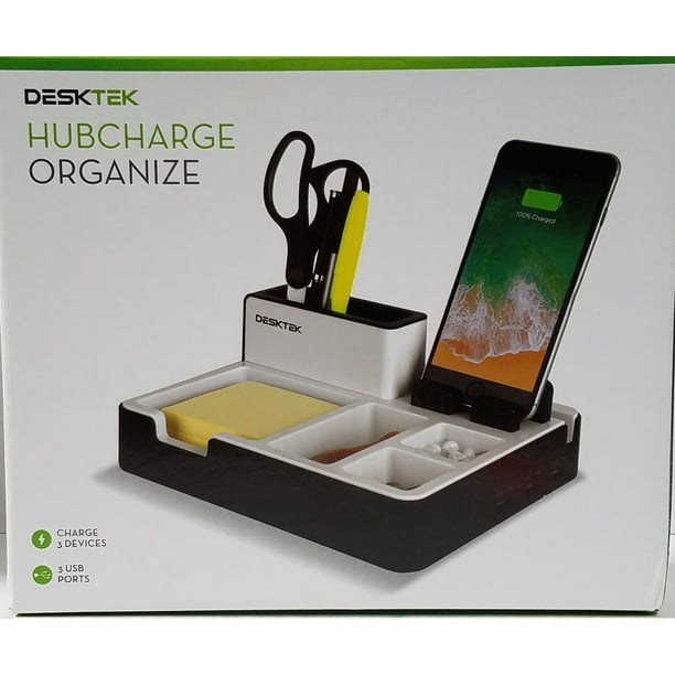 Desktek Hubcharge Desk Organizer Phone Stand Walmart Com