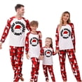 thumbnail image 5 of Nmnitkp Christmas Pajamas for Family Add Festive Atmosphere Family Christmas Pajamas Matching Sets PJ's Sleepwear Printed Top and Plaid Pants with Pockets Family Christmas Pajamas Matching Sets, 5 of 6