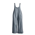 thumbnail image 4 of QQZ Wide Leg Jumpsuit For Women, Sleeveless Palazzo Flow Womens Overalls Flowy Pants Outfit For Daily Beach Outfits, 4 of 7
