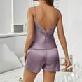 thumbnail image 4 of YWDJ Satin Pajamas Women Fashion Lace Sleepwear Lingerie Temptation Underwear Nightdress Yellow XL, 4 of 9