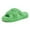 Green, variant on YDN Women Comfortable Flats Slippers Open Round Toe Fur Slides Sandals Cross Strap Slip On Shoes for Indoor Party Daily Size 7 Green