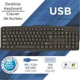 thumbnail image 2 of Elink - USB Desktop Keyboard with 104 Keys, 4 Feet Cable, Black, 2 of 3