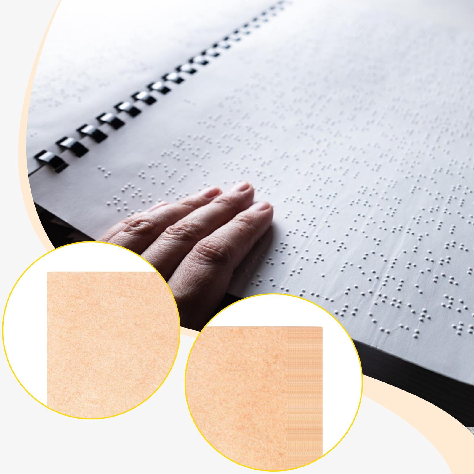 GUOOL 50 Pieces Braille Paper A4 Handwriting Sheet Braille Writing Paper Blank Practice Sheet for People Aid Supplies Made From Quality Material Suita 100pcs