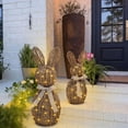thumbnail image 6 of JEWLALO 3PCS Rattan Woven Easter Bunny Decor with LED Light, Spring Rabbit Eggs Decor Statue Light up Easter Garden Decoration for Rustic Farmhouse Outdoor Home Yard Porch Lawn, 6 of 8