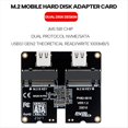 thumbnail image 5 of Tarjeta Adaptadora NVMe/SATA USB3.1 Gen2 con Chip JMS581 Velocidad de Transferencia de 1000 MB/S Expansión DualBay de 10 Gbps Chip JMS581, 5 of 5