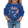 thumbnail image 1 of JAKANYQ Sweat à Capuche Imprimé Élégant pour Enfant Cœur Printemps Bleu 4-5 Ans, 1 of 4