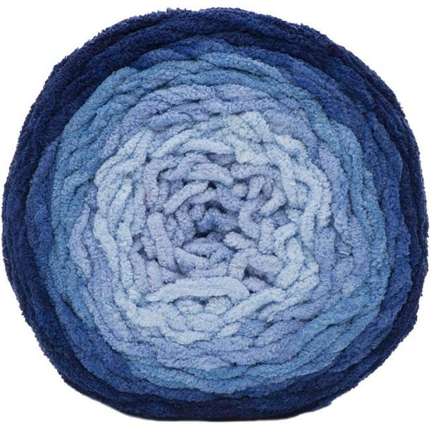 BERNAT BLANKET OMBRÉ YARN, NAVY OMBRE, 300G, 10.5 OZ
