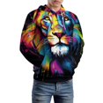 thumbnail image 5 of Animals Lion Tiger Men's Women New Sweatshirt Hoodie Men's Plus Size Sweatshirt Hooded Sweatshirt 3d Printed Street Men's Cloth, 5 of 6
