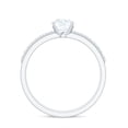 thumbnail image 2 of Rosec Jewels Lab Diamond Engagment Ring with Side Stones - 1 Ct - 6 mm - EF-VS Quality, 14K White Gold, US 6.50, 2 of 8