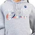 thumbnail image 3 of Women's G-III 4Her by Carl Banks  Gray Edmonton Oilers Shadow Logo Fleece Hoodie, 3 of 3