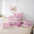 thumbnail image 6 of Manfei Cherry Blossom Axolotl Twin Bedding,Pink Floral Bedding Comforter Set For Girls,Pink White,Pink Reversible,7pcs, 6 of 8
