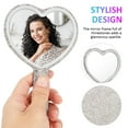 thumbnail image 3 of Handheld Mirror Rhinestone Mirror Heart Shape Mirror Single Sided Travel Makeup Mirror Bling Cosmetics Mirror Hand Mirror, 3 of 7
