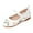 White, variant on Ccpelsie Girls Glitter Dress Shoes Flower Wedding Mary Jane Ballet Flats with Strap Toddler/Little/Big Kids(White,13)