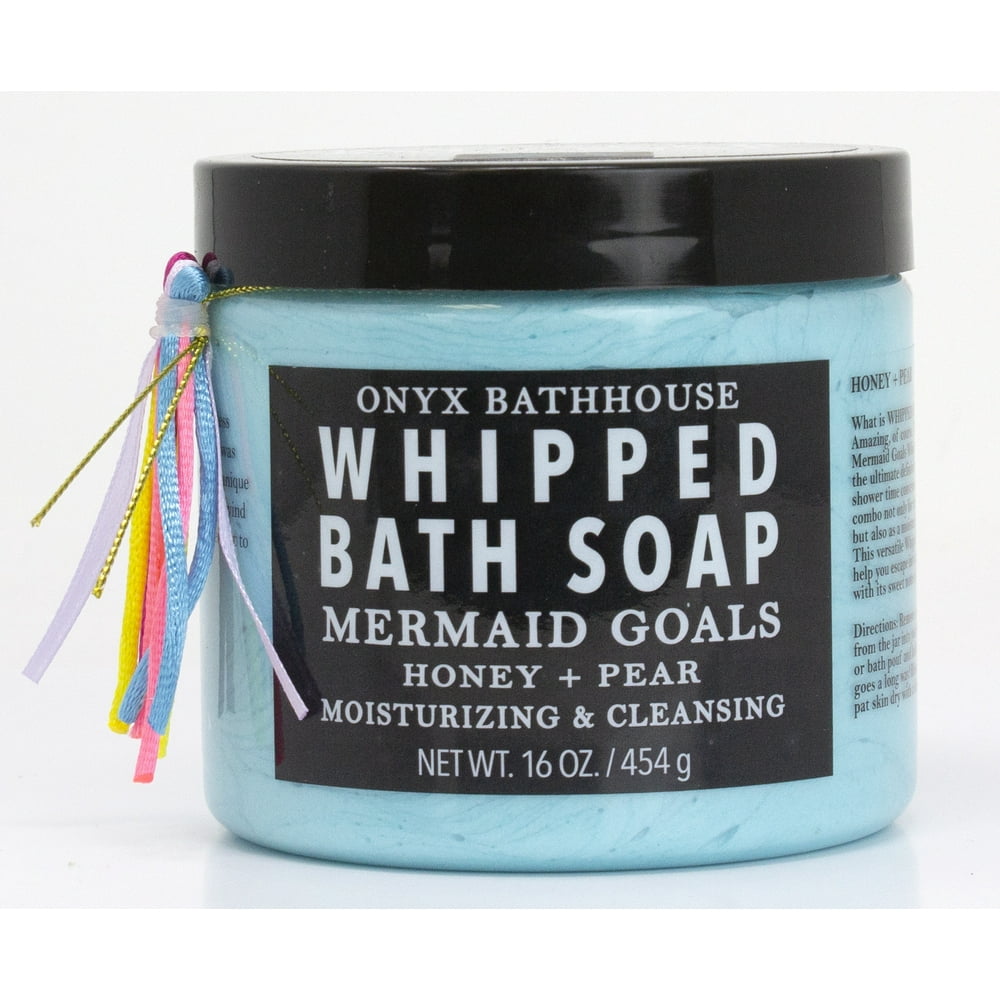 Onyx Bathhouse Mermaid Goals Honey & Pear Whipped Bath Soap, 16 Oz