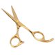thumbnail image 2 of Tijeras planas profesionales para corte de pelo, tijeras de peluquería para salón de belleza (doradas), 2 of 8