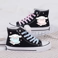 thumbnail image 1 of Zapatos altos suaves de Hello Kitty para niñas, zapatillas de lona con dibujos animados de Anime, a la moda, combinan con todo, para estudiantes, 1 of 4