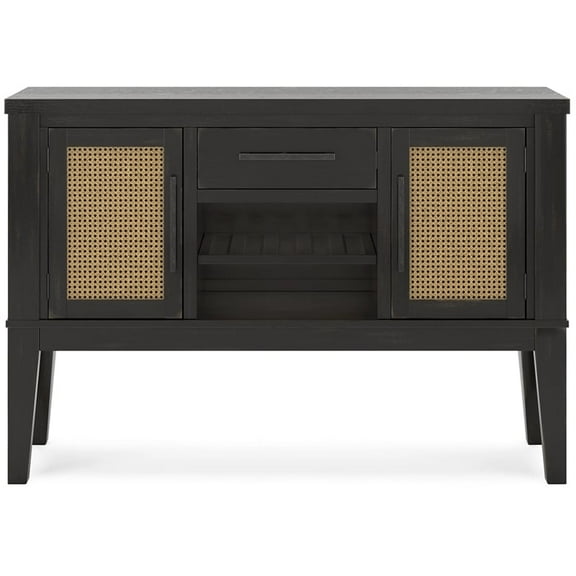 Signature Design by Ashley Galliden Black & Light Brown Dining Server