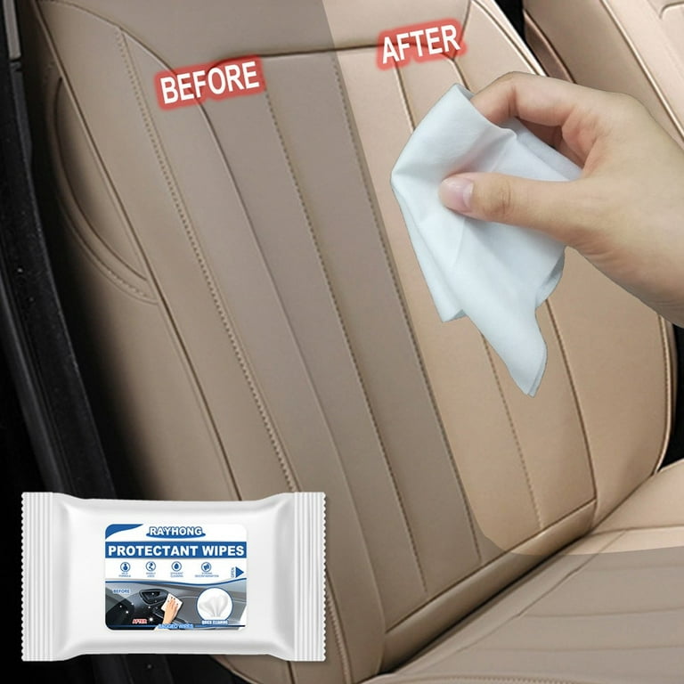 TrexNYC Protectant Wipes, Car Interior Cleaner to Protect Interior Car  Surfaces and Fight Cracking & Fading (Leather Wipes, 4 Packs)