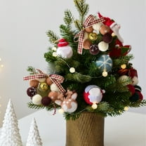 Christmas Decoration Mini Wreath with Bell Wool Ball Wreath Girly Heart Decoration Wreath Christmas Decoration Centerpiece Fireplace Decoration Christmas Party