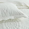 thumbnail image 6 of MarCielo  3Pcs 100% Cotton Oversized Quilt Bedspread Coverlet Set TF Premium White - Oversized Queen, 6 of 8