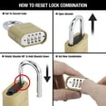 thumbnail image 3 of Master Lock 2in Zinc Outdoor Combination Padlock with 2in Shackle, 3 of 11