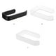 thumbnail image 5 of Ounissouiy Soporte de papel Acrílico Baño Cocina Toallero autoadhesivo Colgador sin perforaciones con pegatinas Estante de baño moderno Juegos de accesorios de baño Blanco Ounissouiy HA060705-03B, 5 of 6