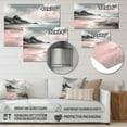 thumbnail image 4 of Designart "Coastal Waves in Pink Hue I" Modern Landscape Beach Metal Art Print, 4 of 5