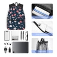 thumbnail image 6 of Haiem Cherry Blossoms Lightweight Backpack for School, Classic Basic Water Resistant Casual Daypack for Travel with Bottle Side Pockets, 6 of 8