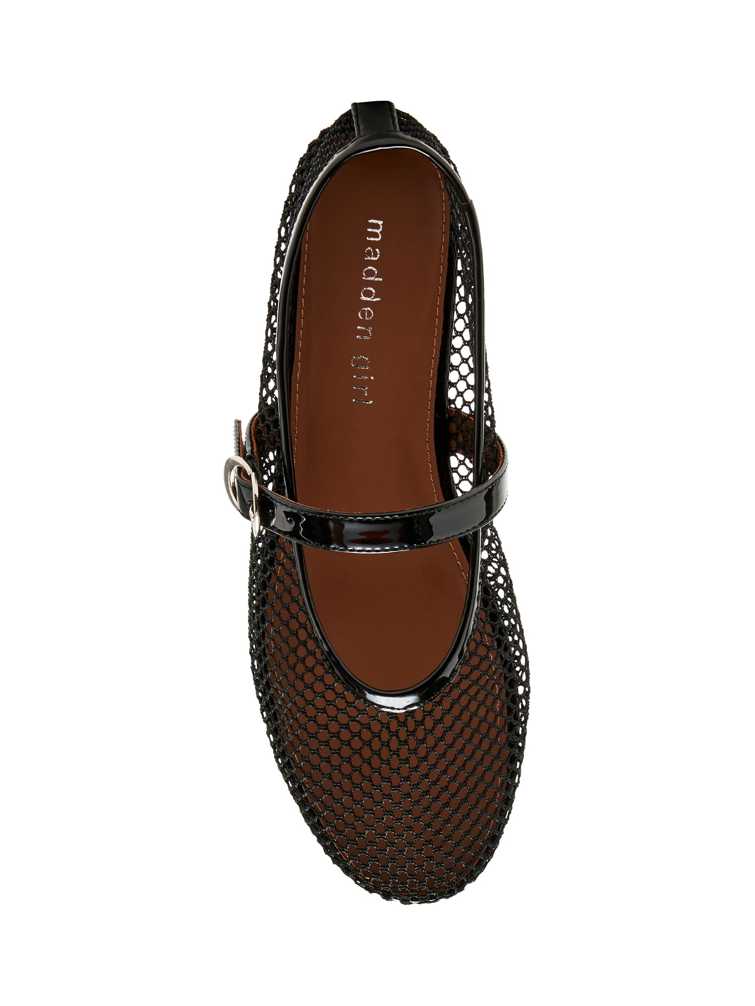 Madden Girl Women's Barely Mesh Flat with Adjustable Strap