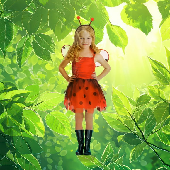 Northlight Red and Black Ladybug Girl Child Halloween Costume - Small