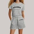 thumbnail image 4 of Kids Boy Pajamas Set Letter Print Crewneck Short Sleeve Top Shorts Set Summer Girls Outfit Kids Pajamas Boys Size 7-8 Years, 4 of 4