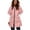 Pink, variant on Aboser Womens Short Sleeve Puffer Vest Winter Midweight Long Jackets Zip Up Sleeveless Hooded Coat Warm Padded Quilted Jacket Outerwear with Pockets