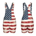 thumbnail image 4 of CONZONE 4Th Of July Bib Overalls for Men Patriotic Usa Star Striped Graphic Independence Day Jumpsuits Adjustable Strap American 250Th Anniversary Short Romper With Pocket, 4 of 4