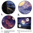 thumbnail image 3 of Designart "Countryside Nightfall Collage Landscape III" Landscapes Floater Framed Wall Art Print, 3 of 7