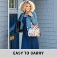 thumbnail image 6 of Pioneer Flower Floral Print Pattern Drawstring Lunch Bag Women - Drawstring Lunch Bag Insulated for Work Office - Stain-Resistant Large Lunchbags for Women with Multi-Pockets, 6 of 6