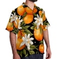 thumbnail image 2 of Tangerine Men's Short Sleeve Spread Collar Beach Shirts Casual Printed Button Down Unisex Summer Tops, 2 of 6