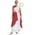 thumbnail image 2 of YiZYiF Women's Greek God Athena Costume Halloween Party Toga Dress with Gold Leaves Garland Headwear Burgundy 3XL, 2 of 7