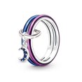 thumbnail image 3 of New 925 Silver Double Layer Rings Set Connector Link Charm Suitable For Original Pandora Me Ring DIY Women's Jewelry Gift Making, 3 of 5